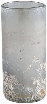 PTMD Loek Vaas 11 x 11 x 25 cm Glas Grijs