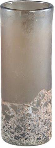 PTMD Loek Vaas 11 x 11 x 30 cm Glas Grijs