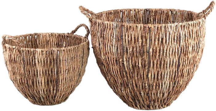 PTMD Alfan Brown Bamboo Basket Round SV2 L