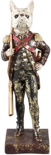 PTMD Arne Burghundy Poly Dog Statue