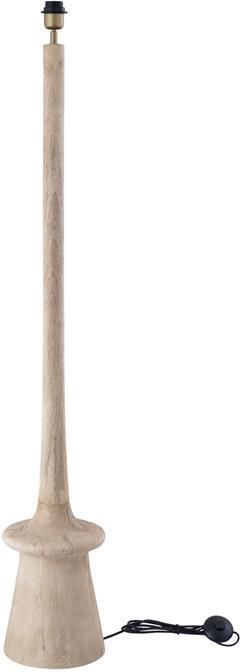 PTMD Caelin Natural mango wood floor lamp narrow round