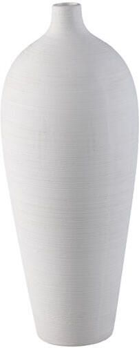 PTMD Cavinn White Matt Ceramic Bottle Vase M