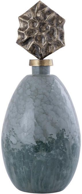 PTMD Cherisee Green Glass Statue Brass Lid High