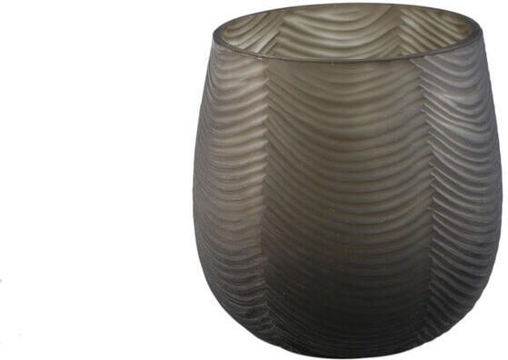 PTMD Elichi Brown Glass Vase Bombey Round