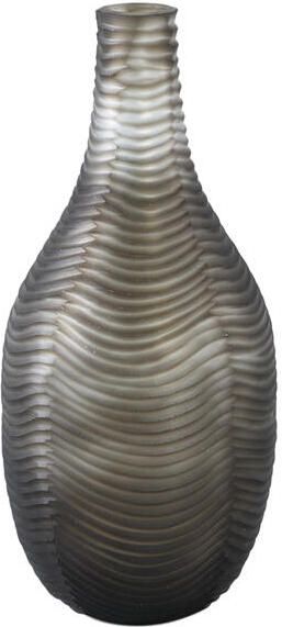 PTMD Elichi Brown Round Glass Vase High Wide