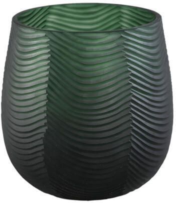PTMD Elichi Green Glass Vase Bombey Round