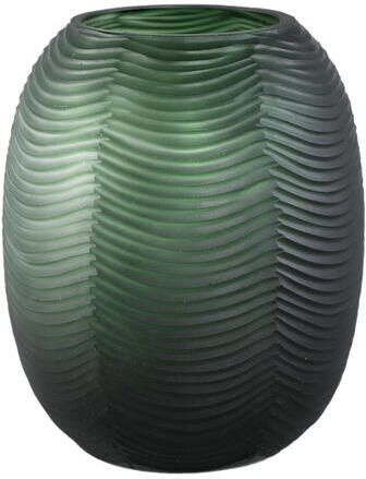 PTMD Elichi Green Round Glass Vase High