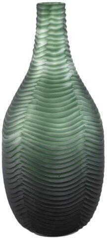 PTMD Elichi Green Round Glass Vase High Wide