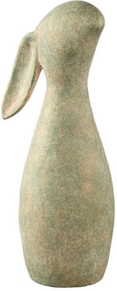 PTMD Iemkje Green Cement Rabbit Shaped Statue XL