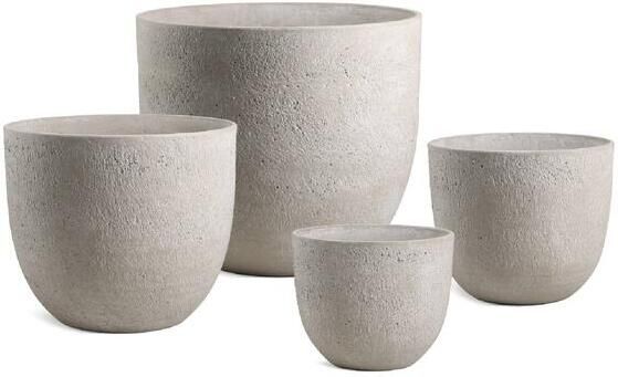 PTMD Jay-Lo Cream GRC Pot Bombey Set Of 4