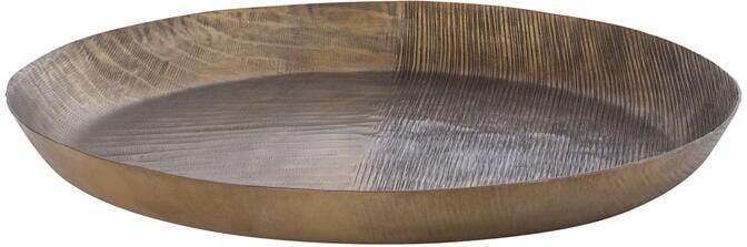 PTMD Jowad Antique Gold Alu Sheet Bowl Ribbed Round L