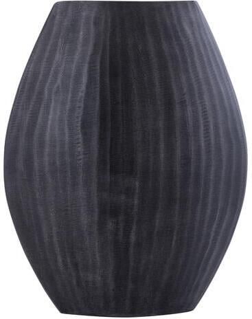 PTMD Jowad Graphite Alu Sheet Pot Ribbed High Oval S