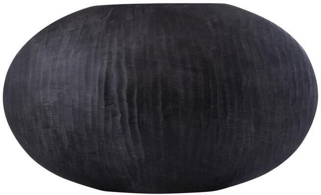 PTMD Jowad Graphite Alu Sheet Pot Ribbed Low Oval L