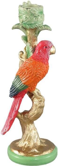 PTMD Kandelaar Ziyan 9x9x26 cm Parrafin Oranje