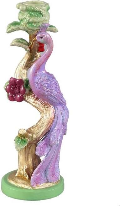 PTMD Kandelaar Ziyan 9x9x26 cm Parrafin Paars