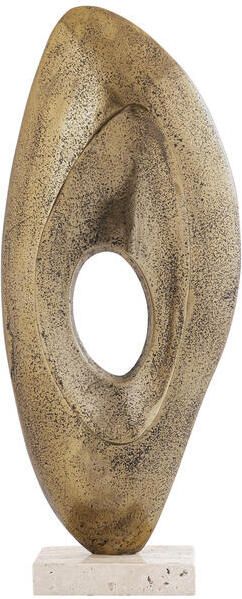 PTMD Kellaine Brass Casted Alu Statue Travertine Base