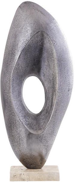 PTMD Kellaine Nickel Casted Alu Statue Travertine Base