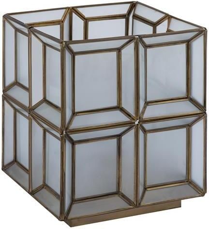 PTMD Layra White milk glass table lamp antique low