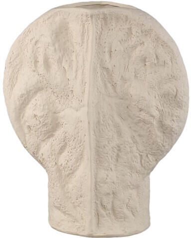PTMD Linos Taupe Matt Ceramic Structure Round Vase L