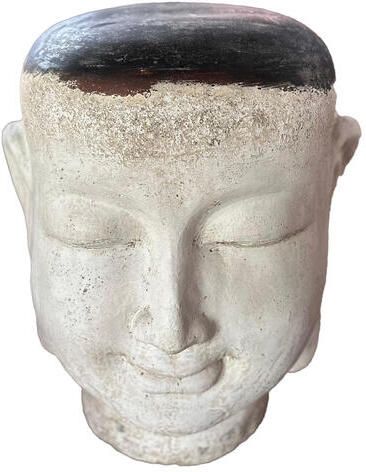 PTMD Makayla White Buddha Shaped GRC Statue