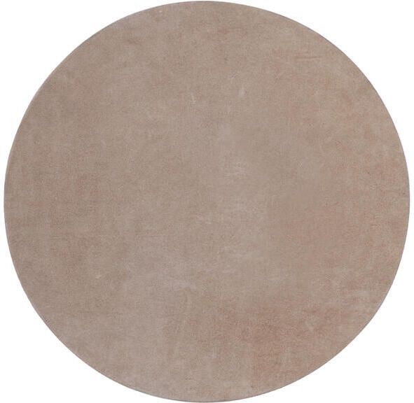 PTMD Nabdia Taupe Suede Round Bowl And Wall Panel M