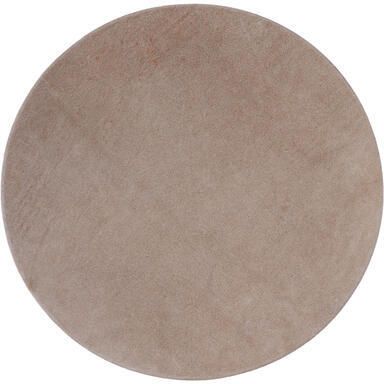 PTMD Nabdia Taupe Suede Round Bowl And Wall Panel S