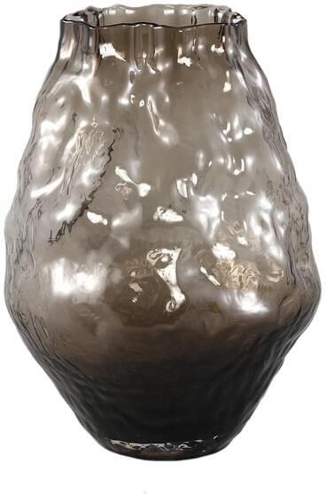 PTMD Narin Brown Irregular Shaped Glass Vase L