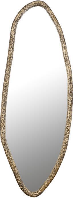 PTMD Paislie Brass Organic Shaped Mirror Oval
