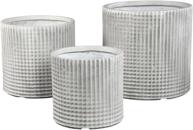 PTMD Paizlie White Round Magnesium Pot Line Pattern SV3