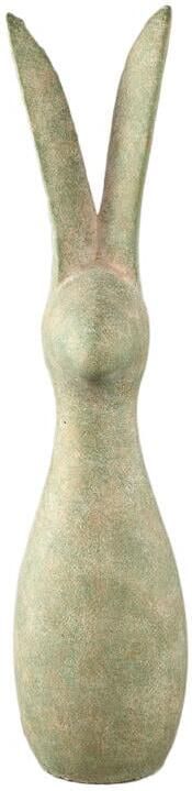 PTMD Remy Green Cement Rabbit Shaped Statue Ears Up XL