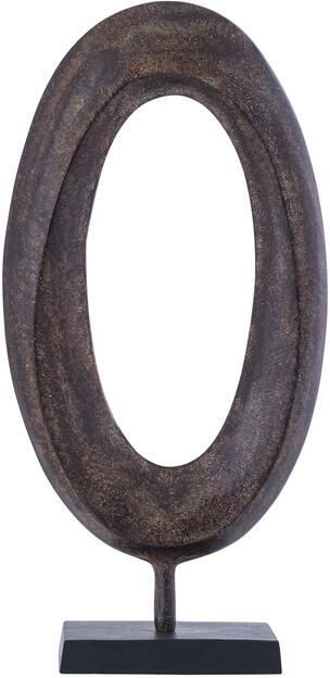 PTMD Rhubie Brown Oval Alu Casted Statue On Base Long