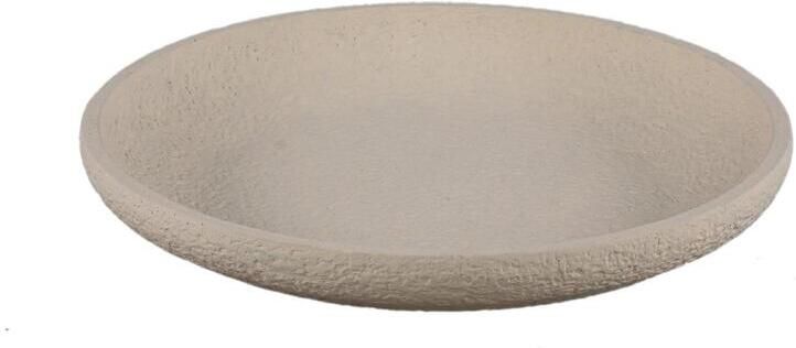 PTMD Schaal Hillie 40x40x6 cm Cement Creme