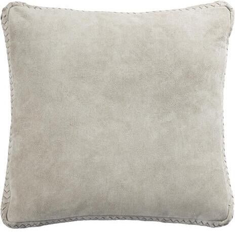 PTMD Suky Taupe Suede Leather Cushion Square S