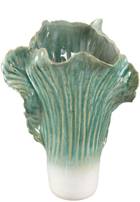 PTMD Swing Green Ceramic Pot Cabbage Shape L
