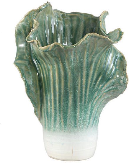 PTMD Swing Green Ceramic Pot Cabbage Shape M