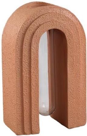 PTMD Vaas Abigail 15x9x25 cm Glas Roest