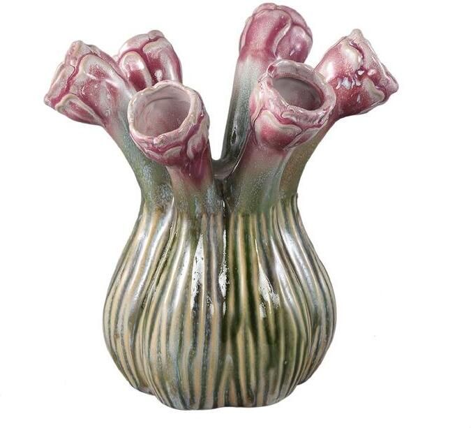 PTMD Vaas Annmarie 25x21x27 cm Keramiek Paars