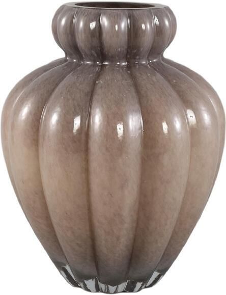 PTMD Vaas Syamer 2 21x21x27 cm Glas Bruin