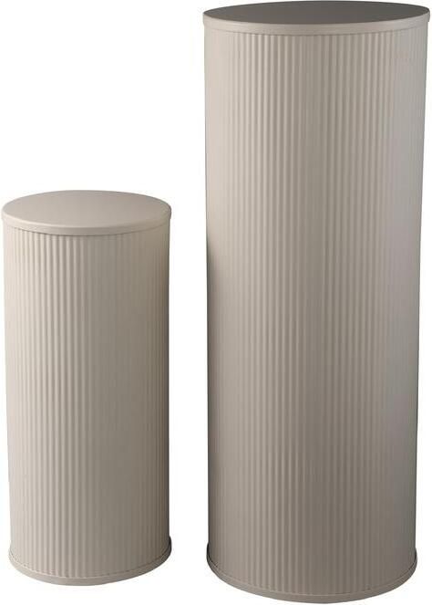 PTMD Zuil Midda 38x38x100 cm Staal Wit Set van 2