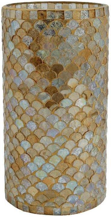 PTMD Rozanne Windlicht 14 x 14 x 25 cm Glas Goud