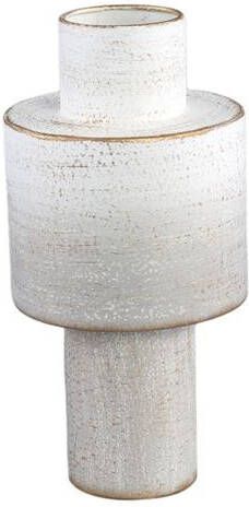 PTMD Shico White iron vase white wash round S - Foto 1