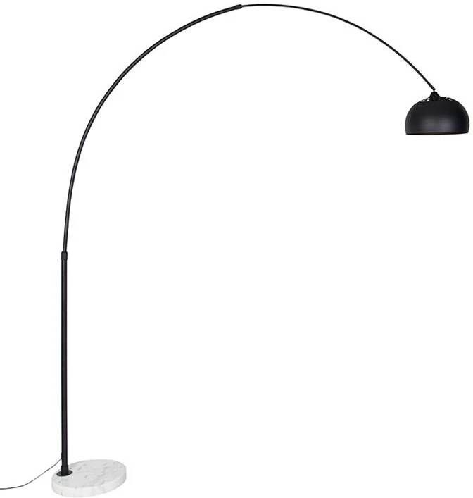 QAZQA Moderne booglamp zwart met wit verstelbaar XXL - Foto 1