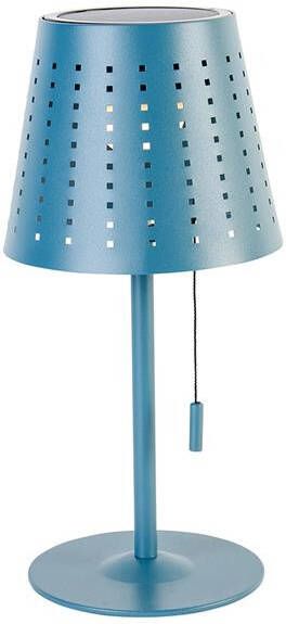 QAZQA Buiten tafellamp blauw incl. LED 3-staps dimbaar oplaadbaar en - Foto 1