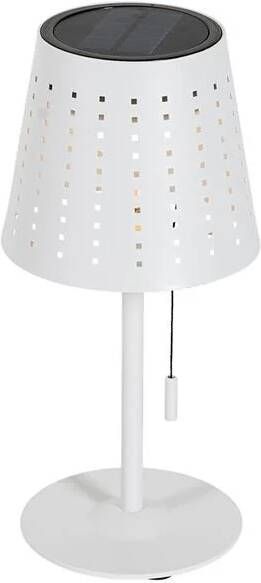 QAZQA Buiten tafellamp wit incl. LED 3-staps dimbaar oplaadbaar en