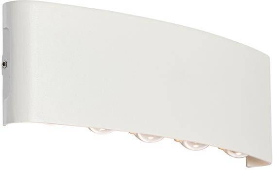 QAZQA Buiten wandlamp wit incl. LED 10-lichts IP54 Silly