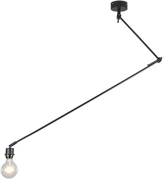 QAZQA Moderne hanglamp zwart zonder kap Blitz - Foto 1