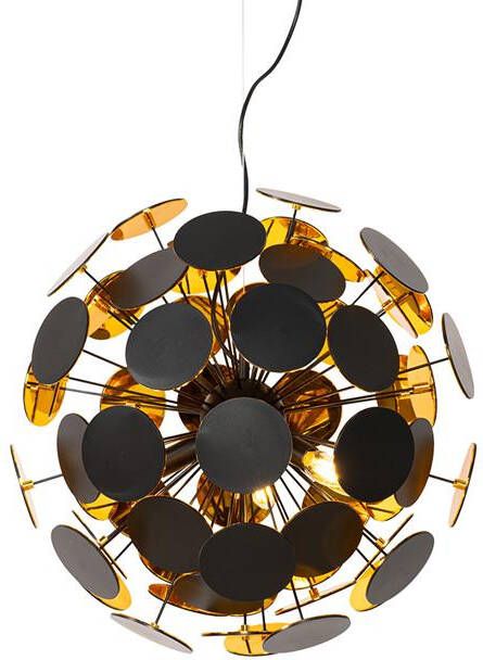 QAZQA Design hanglamp zwart en goud Cerchio - Foto 1
