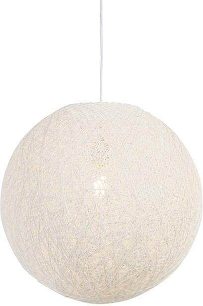 QAZQA Landelijke hanglamp wit 45 cm Corda