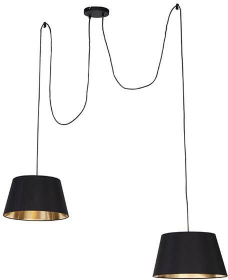 QAZQA Moderne hanglamp zwart Lofty