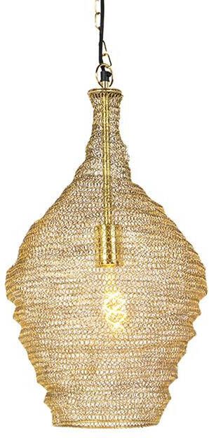 QAZQA Oosterse hanglamp goud 30 cm Nidum